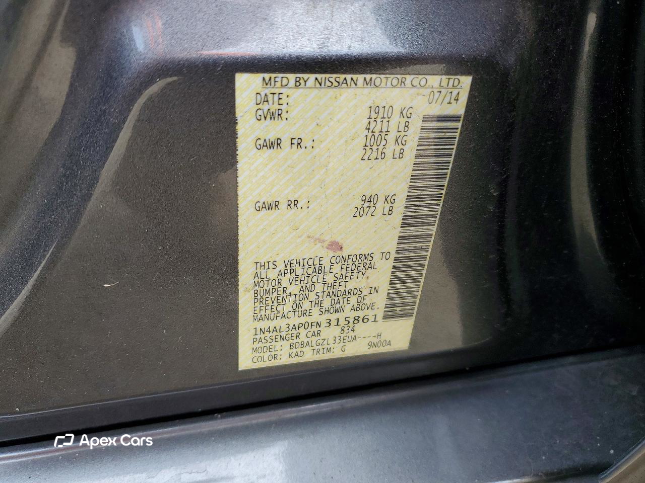 Nissan Altima 2015