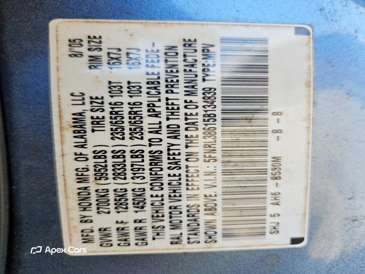 Honda Odyssey 2005