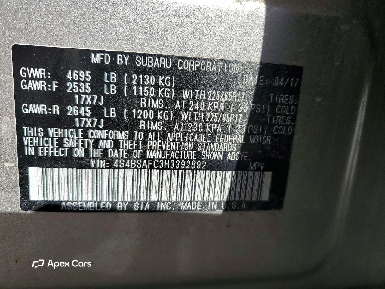 Subaru Outback 2017