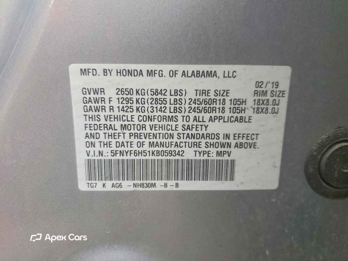 Honda Pilot 2019