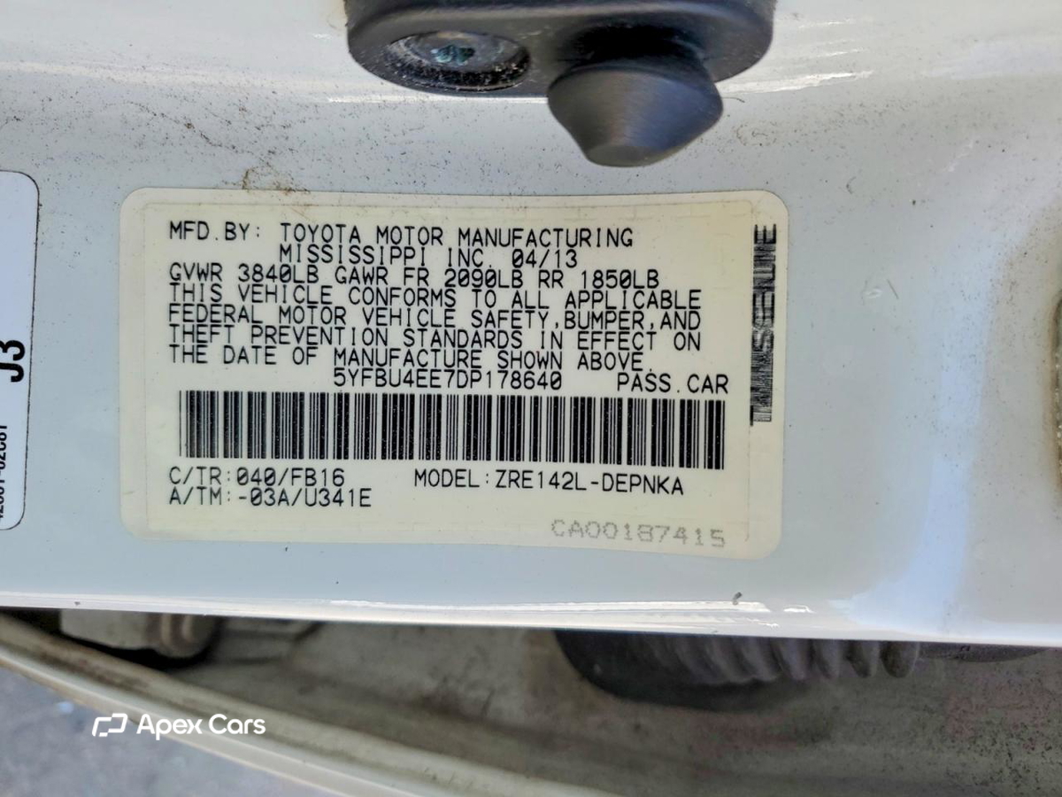 Toyota Corolla 2013