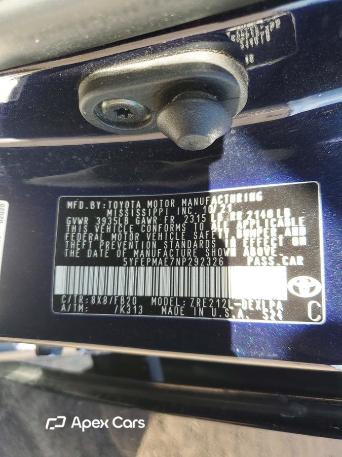 Toyota Corolla 2022