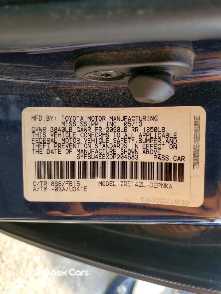 Toyota Corolla 2013