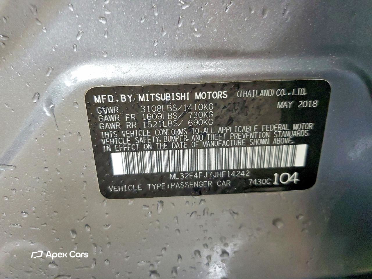 Mitsubishi Mirage 2018