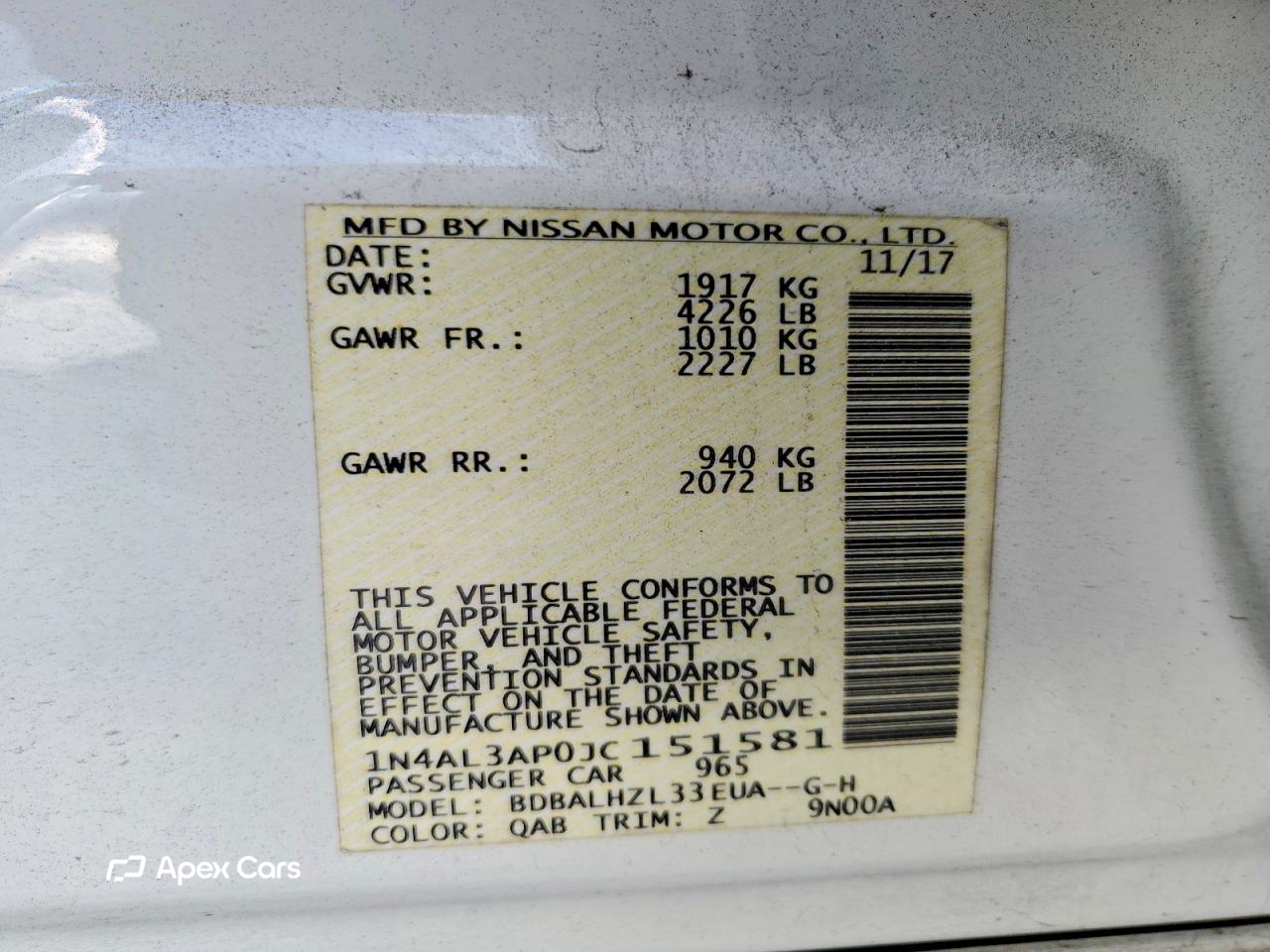 Nissan Altima 2018