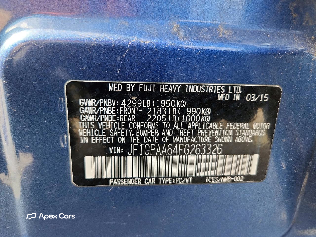 Subaru Impreza 2015