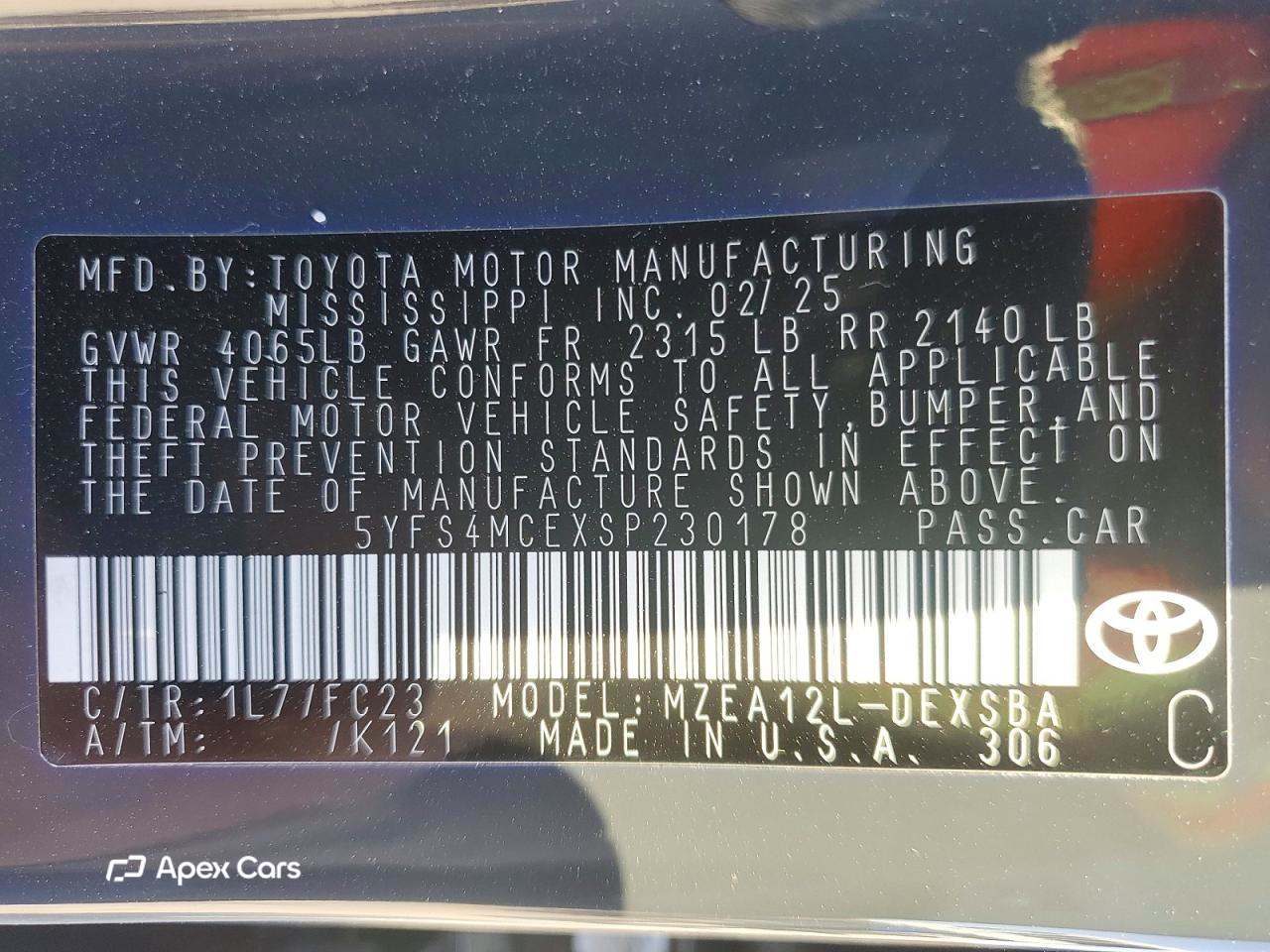 Toyota Corolla 2025