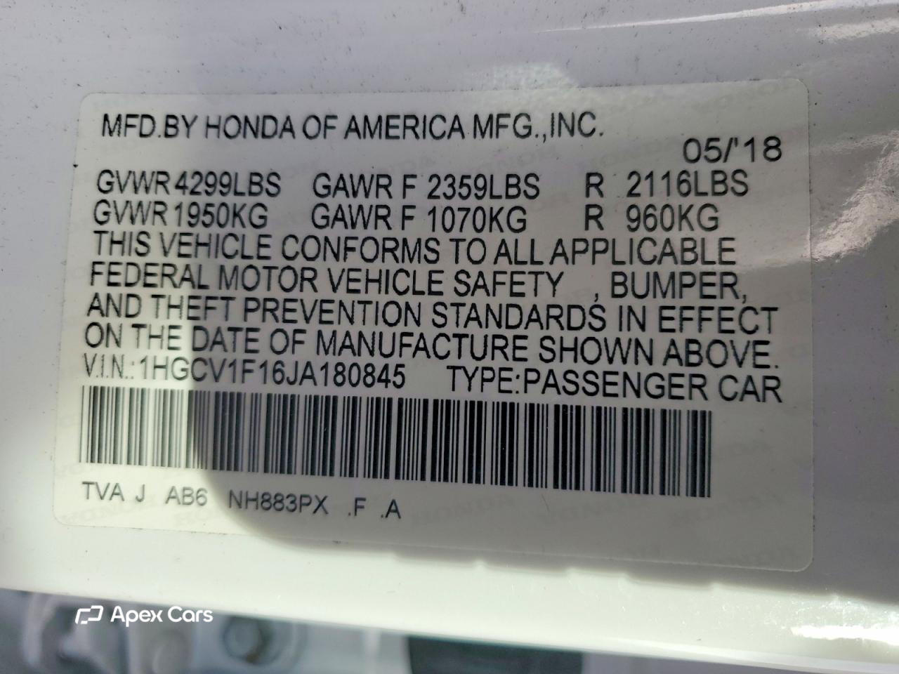 Honda Accord 2018
