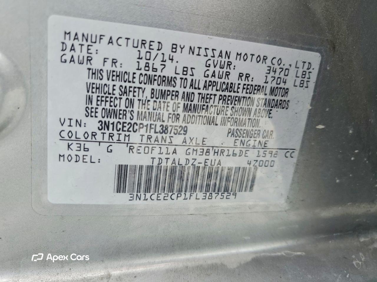 Nissan Versa 2015