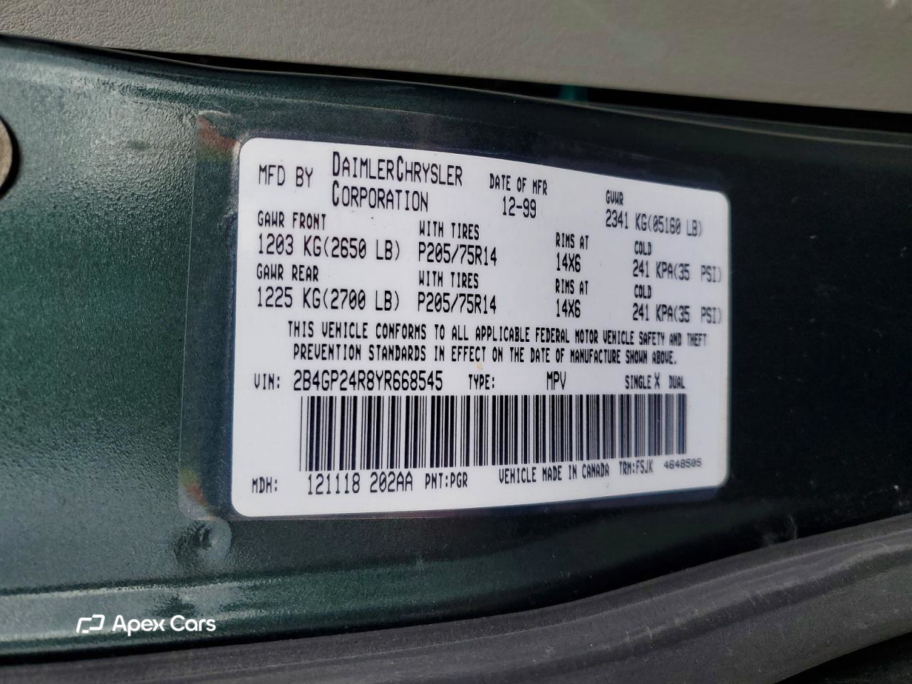 Dodge Caravan 2000