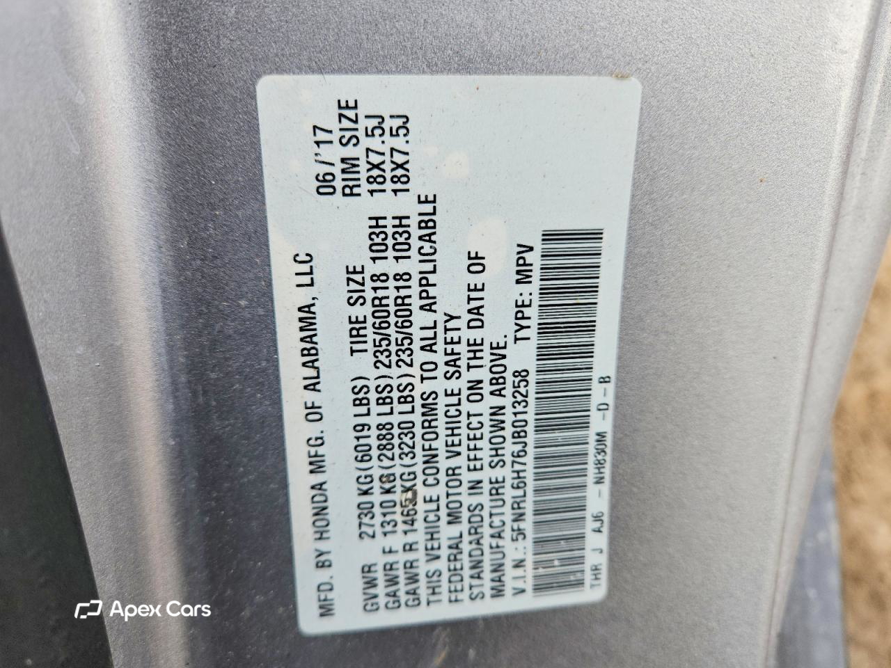 Honda Odyssey 2018