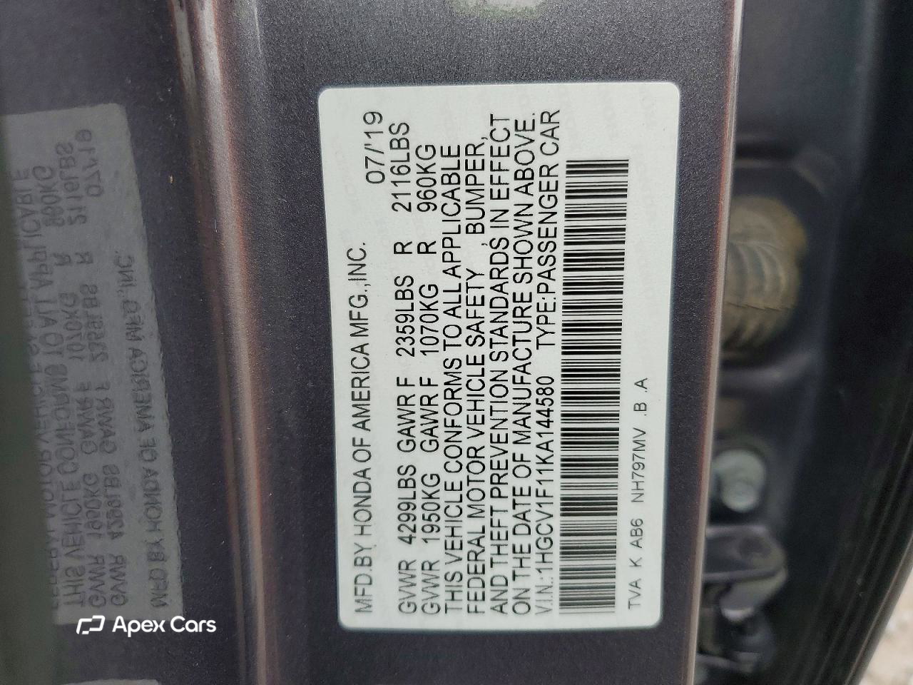 Honda Accord 2019