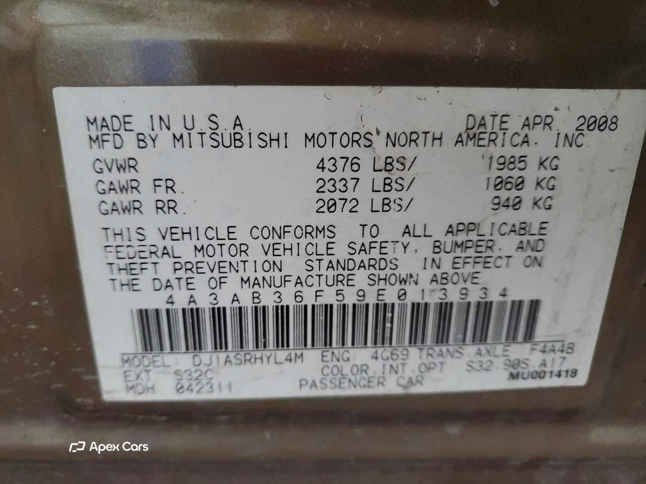 Mitsubishi Galant 2009