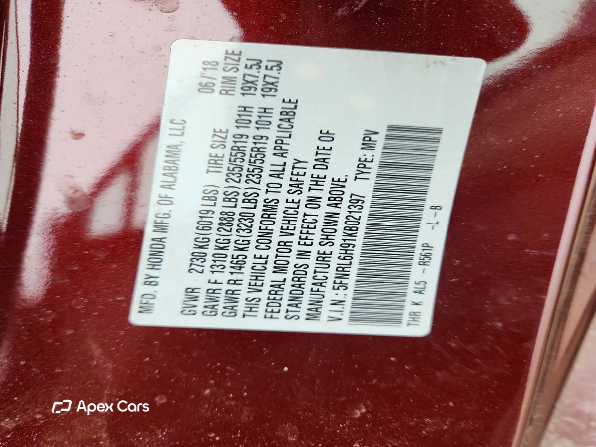 Honda Odyssey 2019