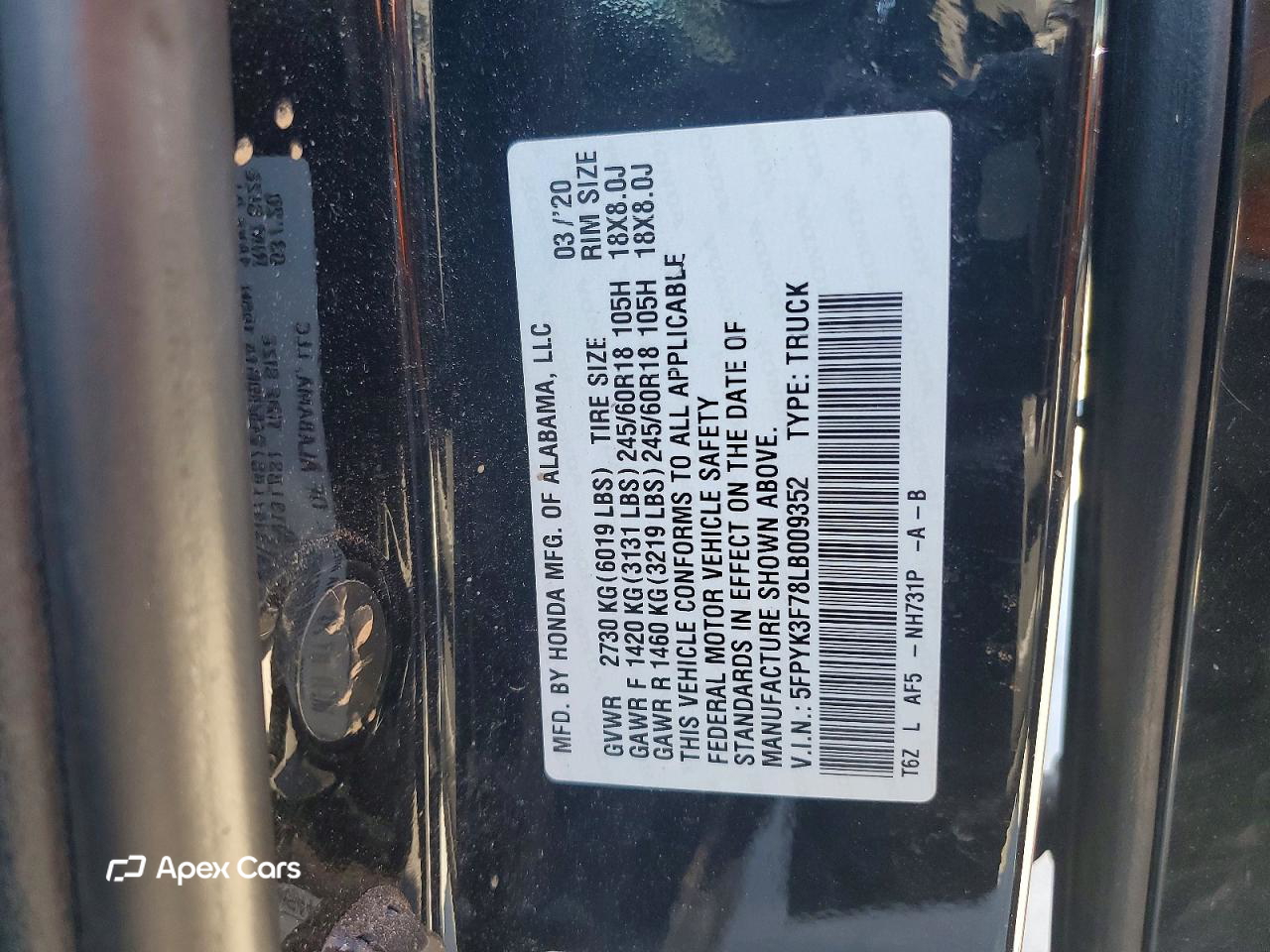 Honda Ridgeline 2020