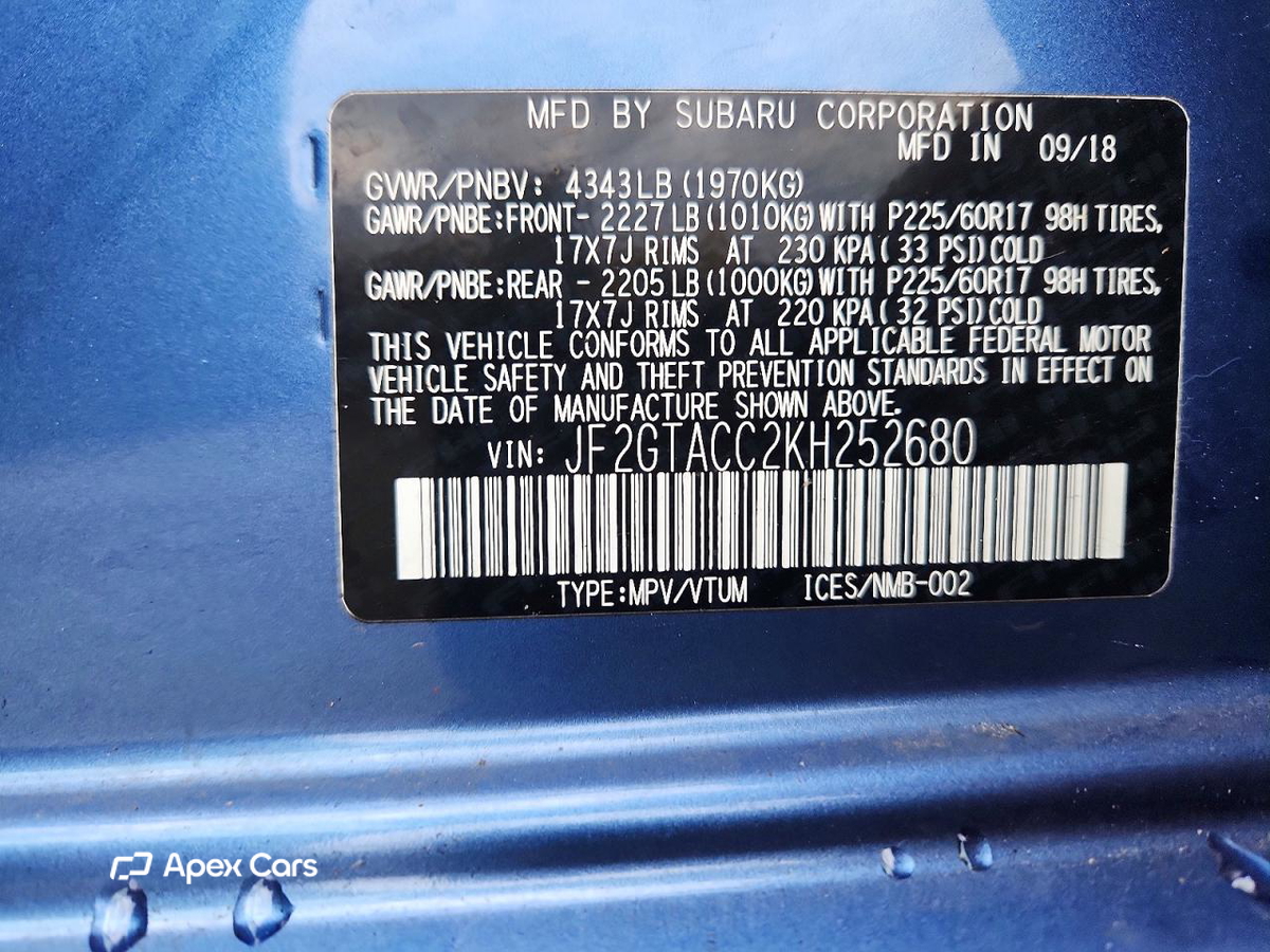 Subaru XV 2019