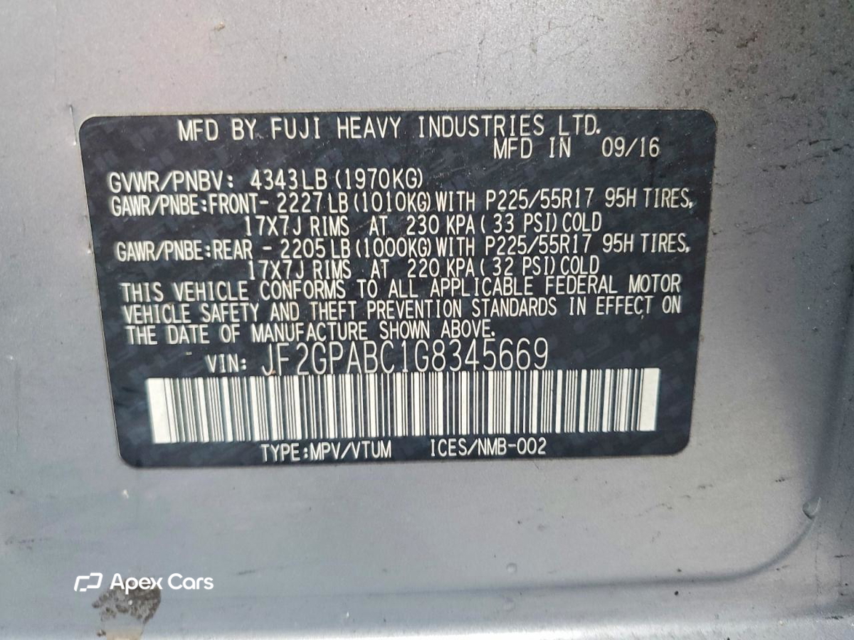 Subaru XV 2016