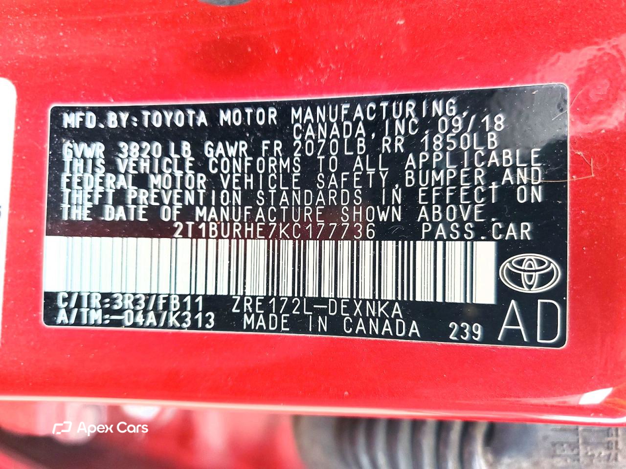 Toyota Corolla 2019