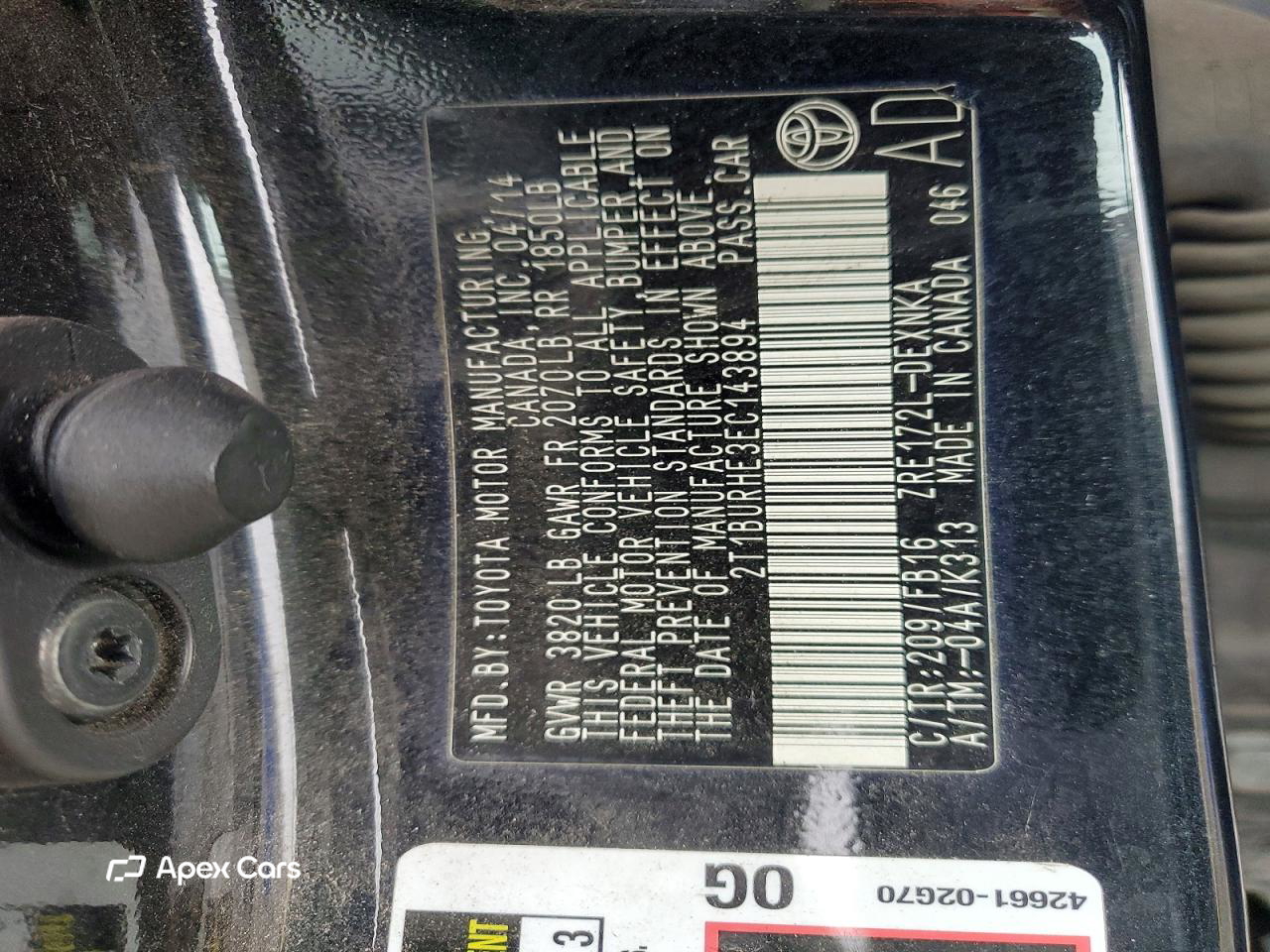 Toyota Corolla 2014