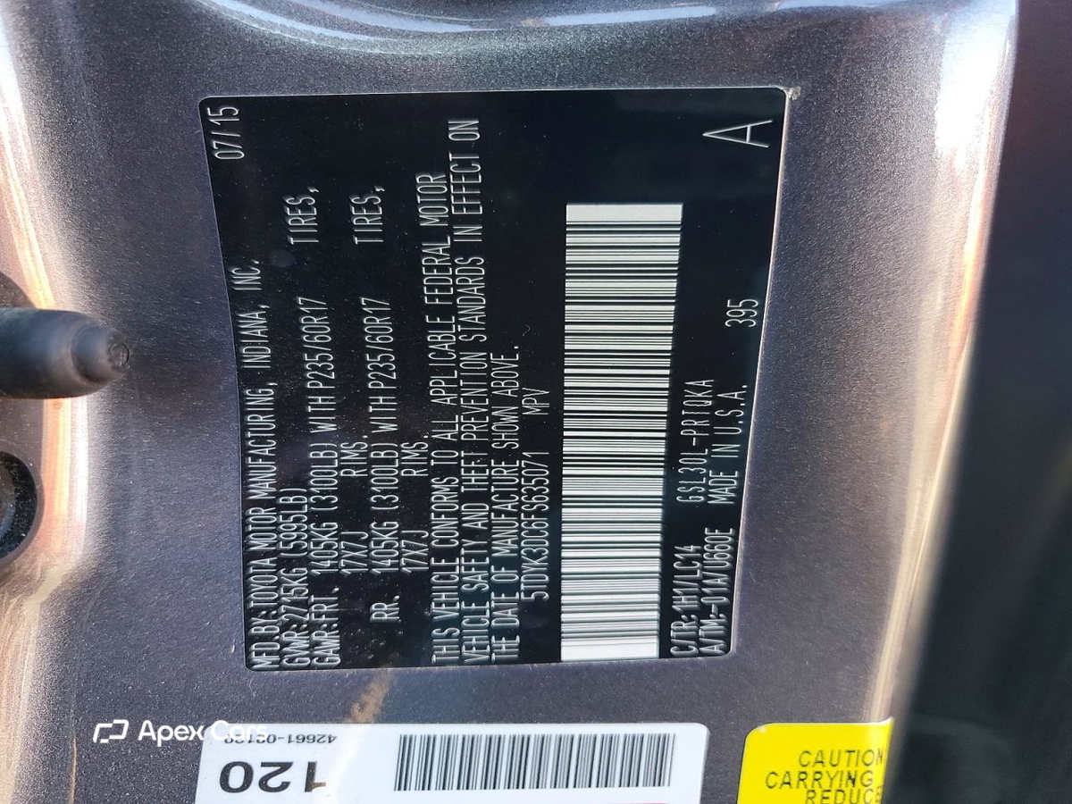 Toyota Sienna 2015