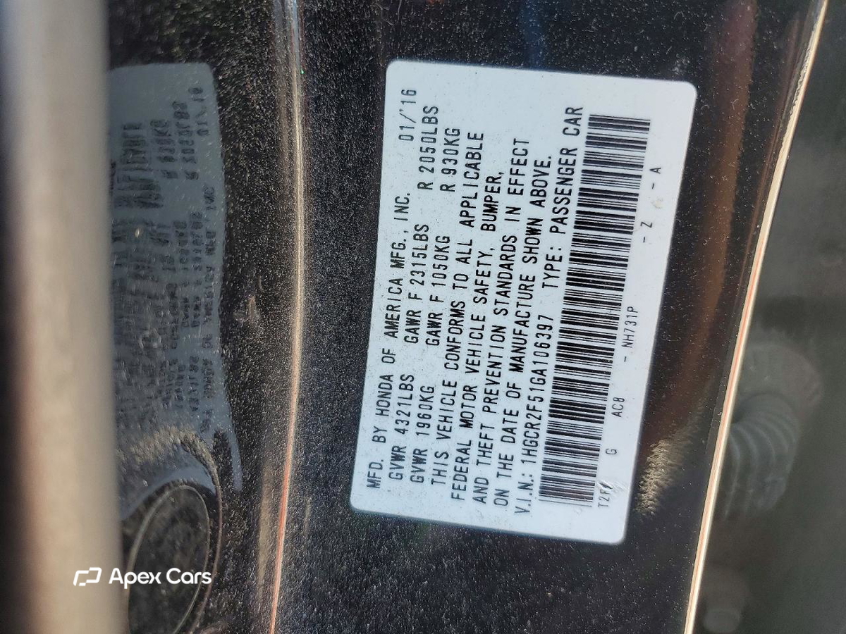 Honda Accord 2016