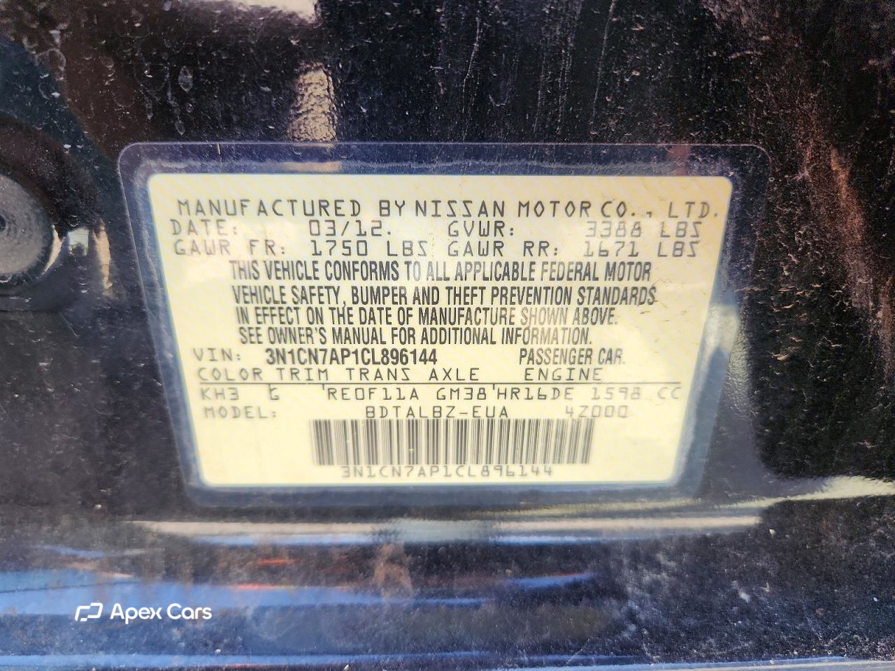 Nissan Versa 2012