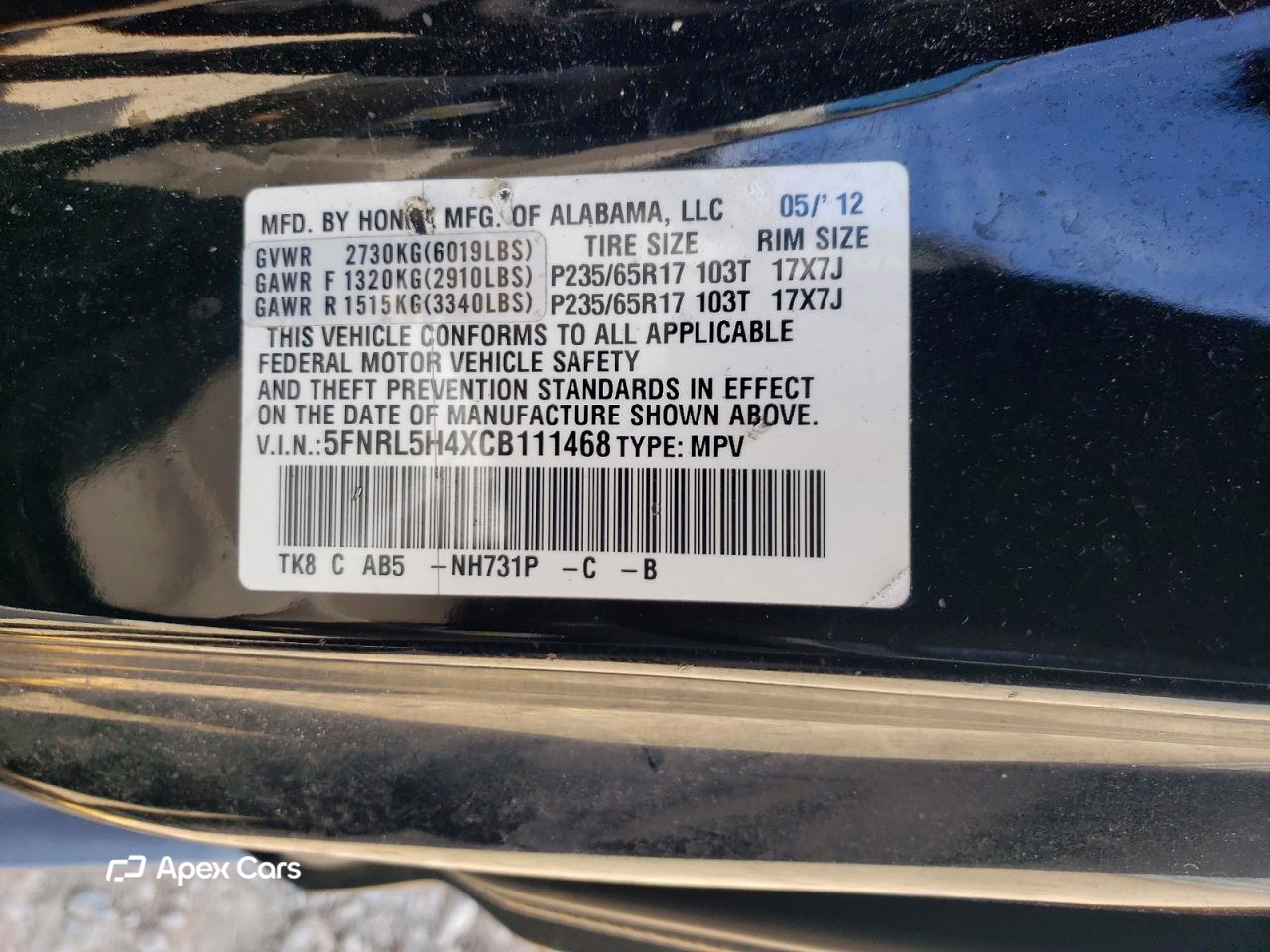 Honda Odyssey 2012