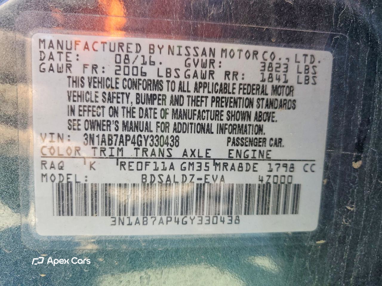Nissan Sentra 2016