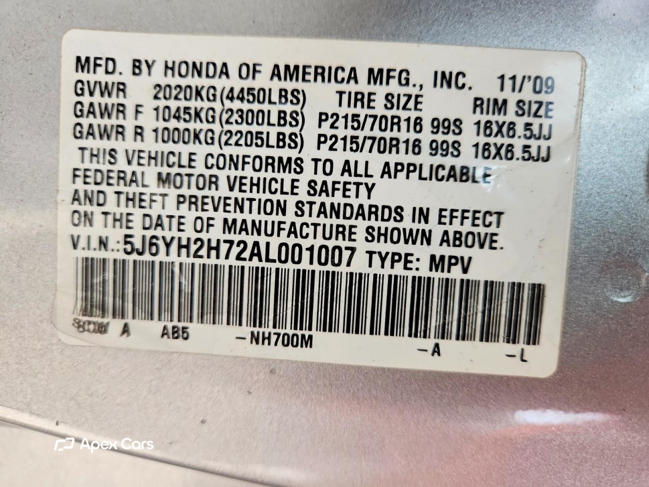 Honda Element 2010