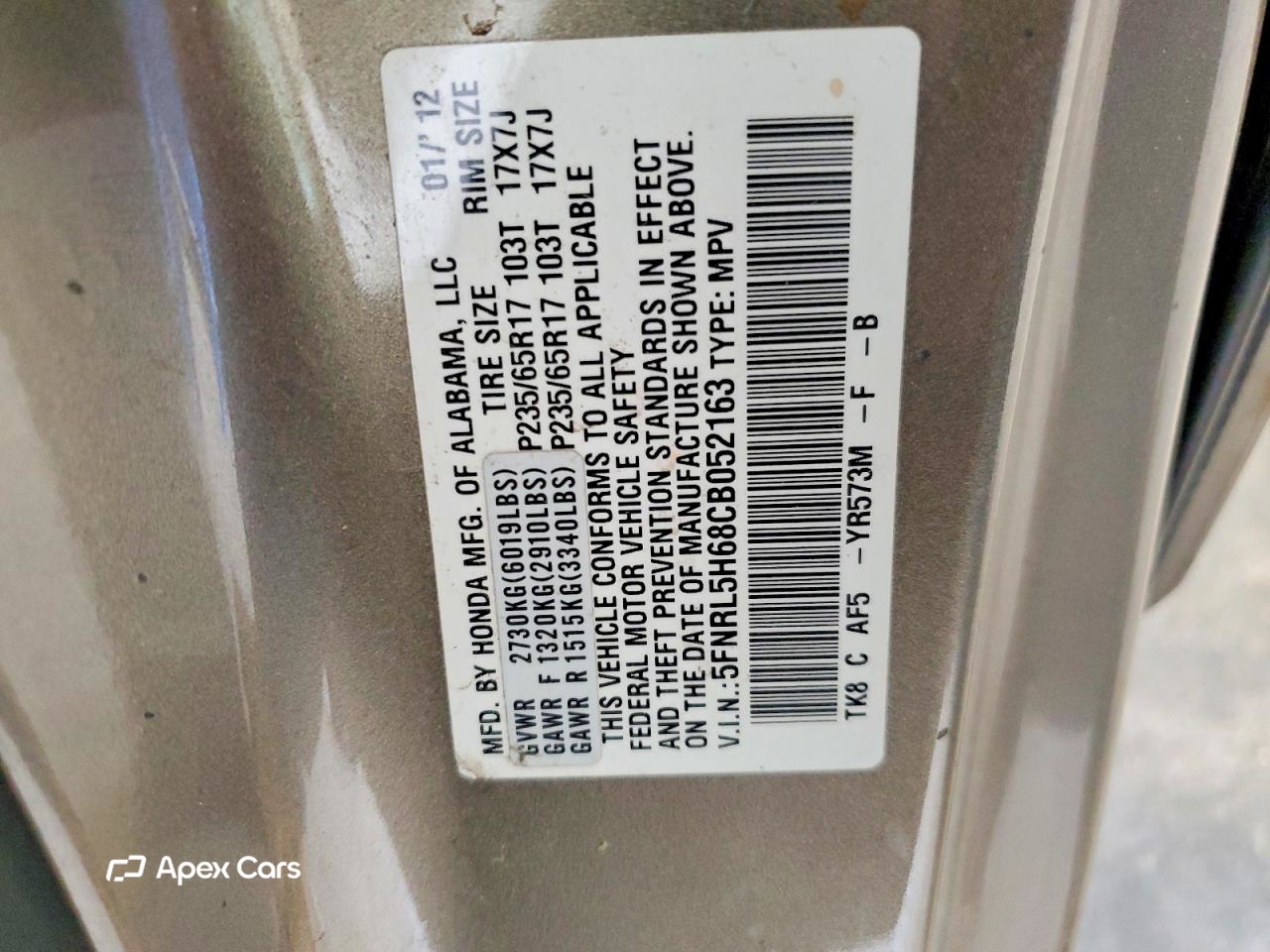 Honda Odyssey 2012