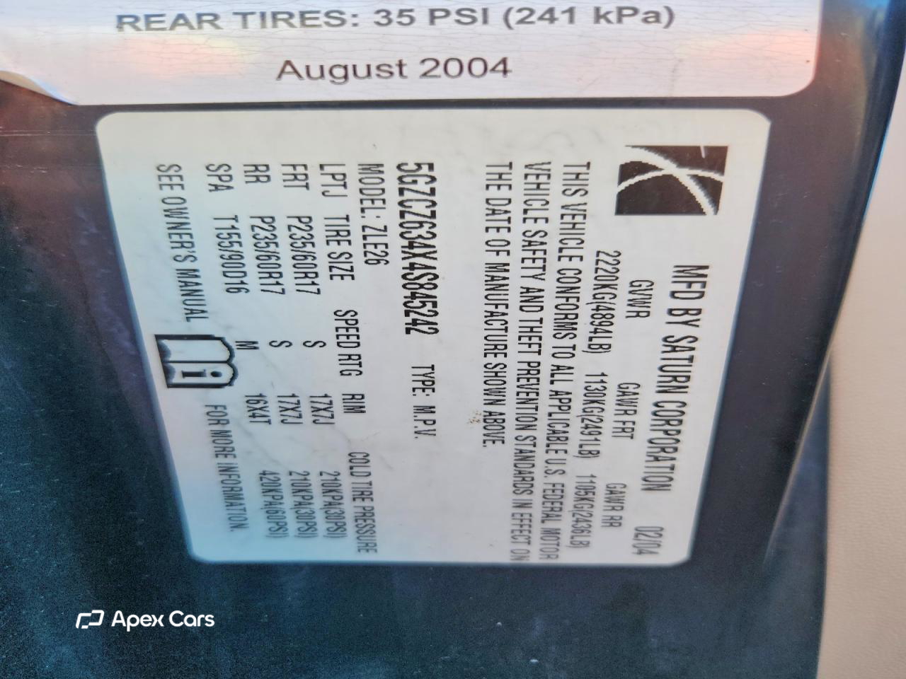Saturn VUE 2004