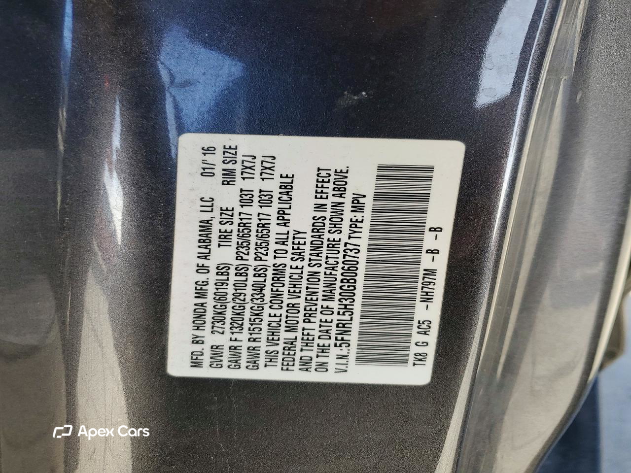 Honda Odyssey 2016