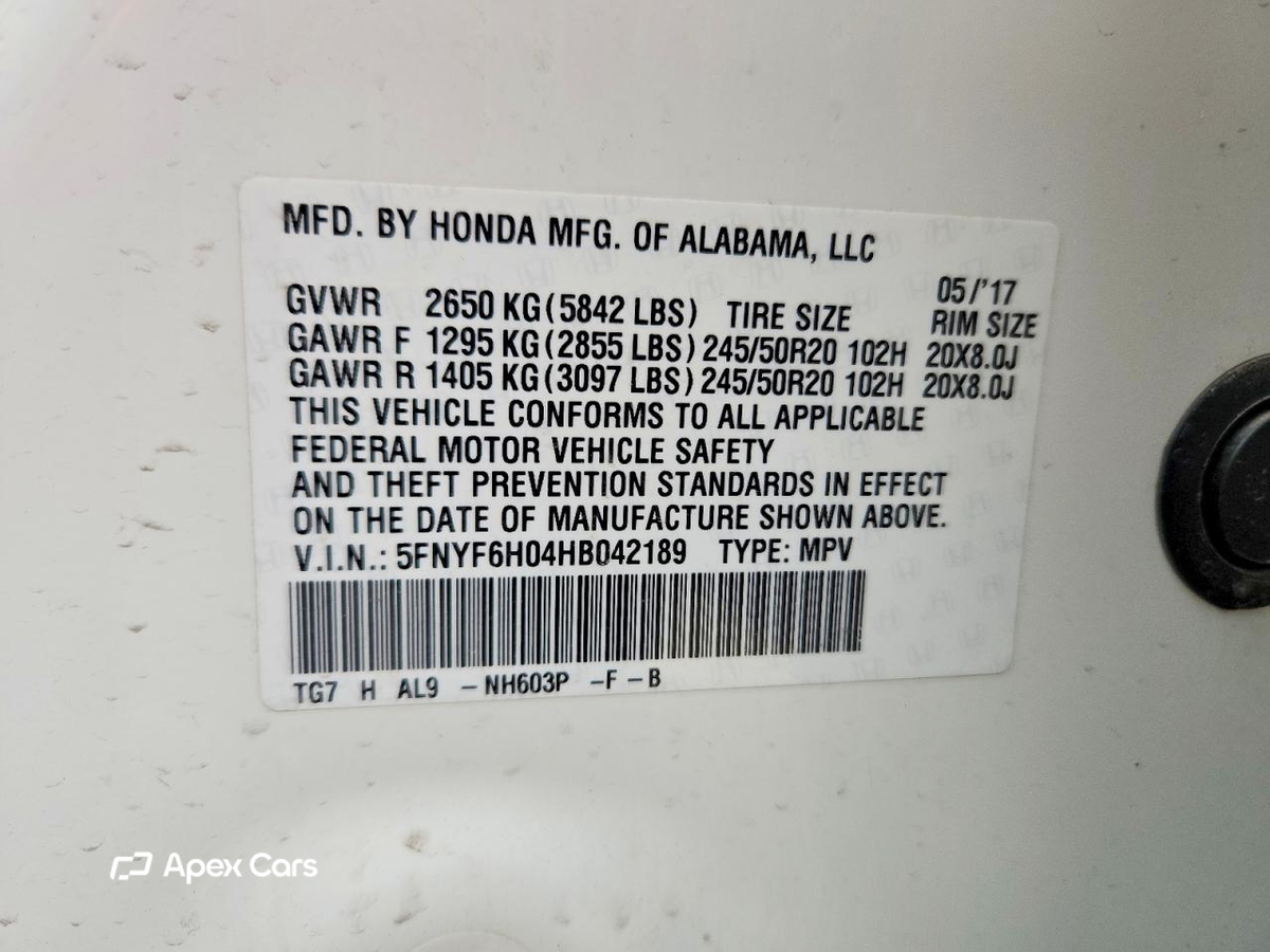 Honda Pilot 2017
