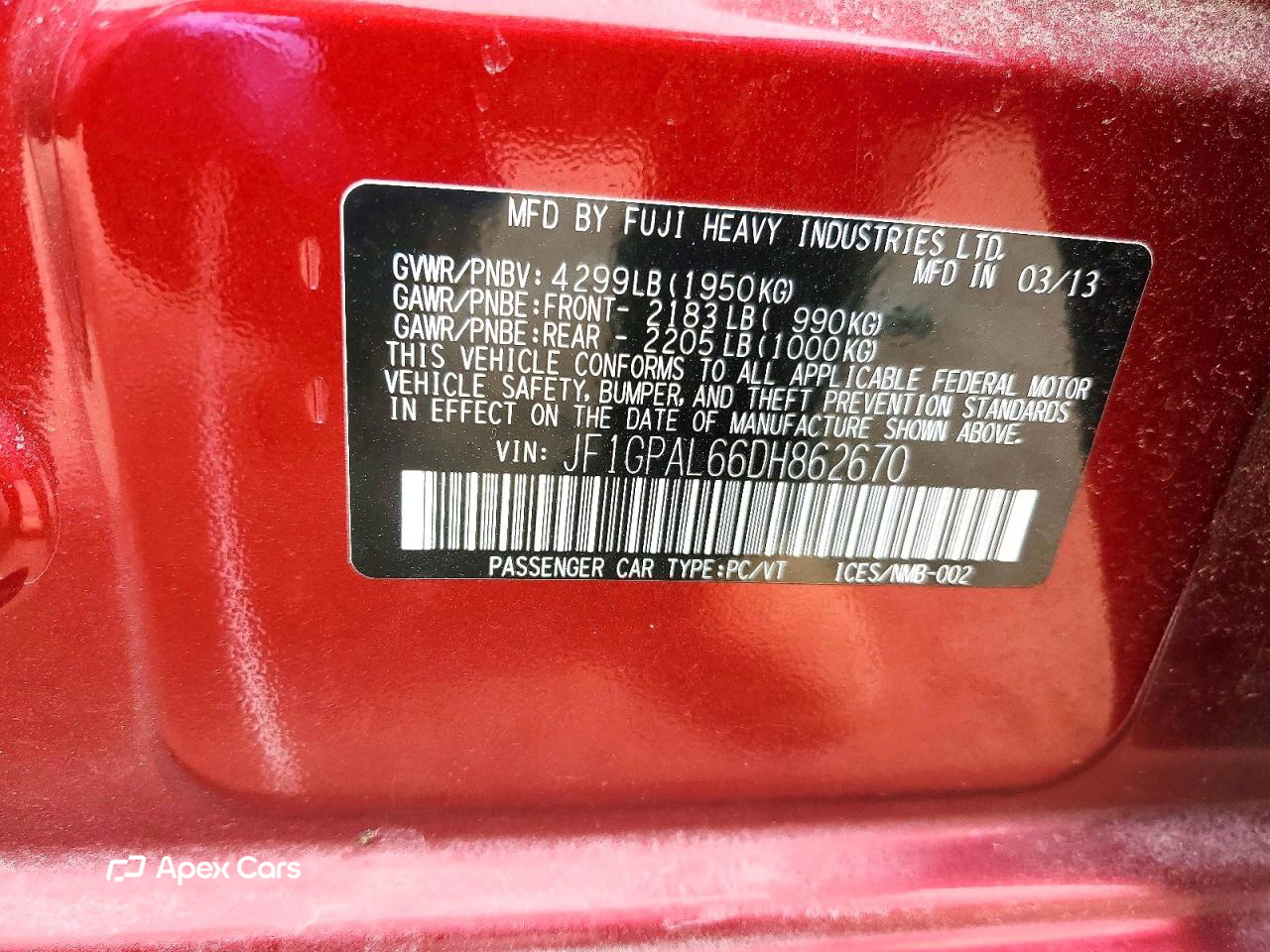 Subaru Impreza 2013