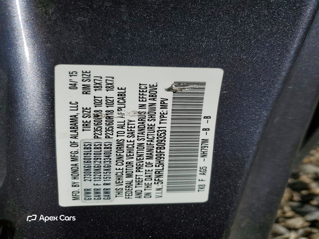 Honda Odyssey 2015