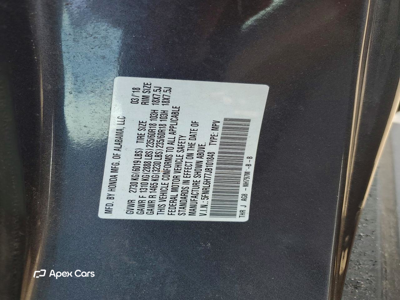 Honda Odyssey 2018