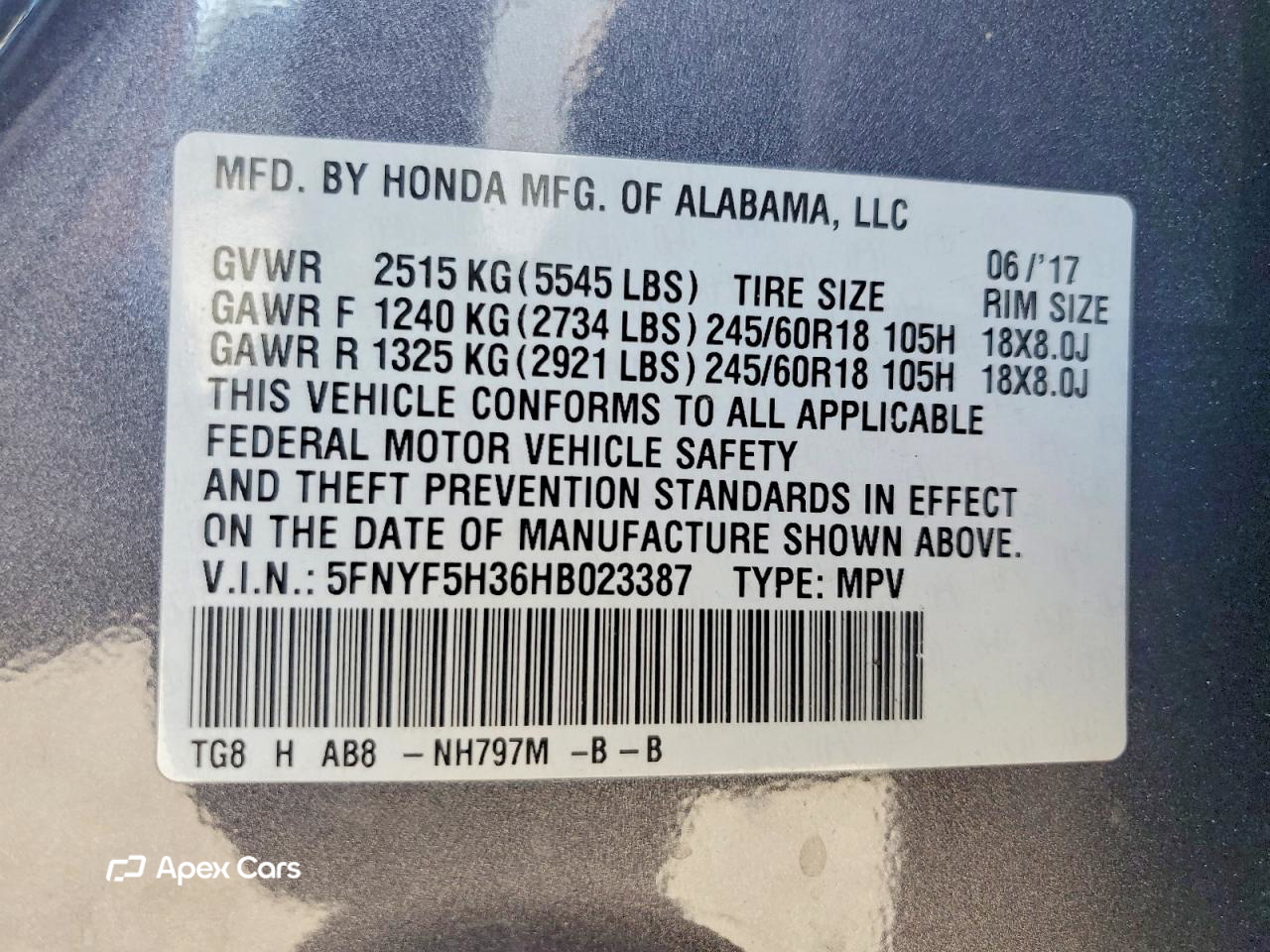 Honda Pilot 2017