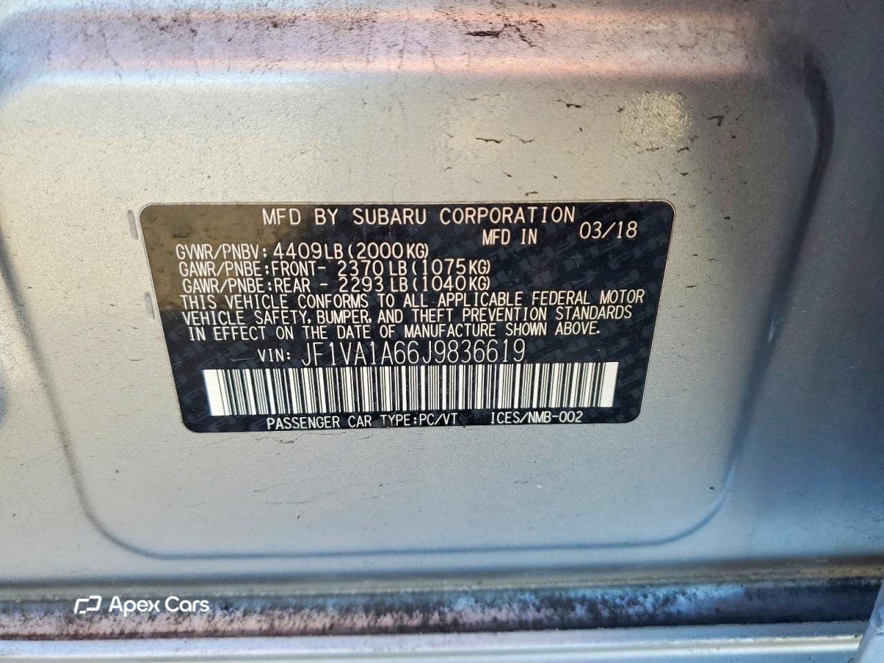 Subaru WRX 2018