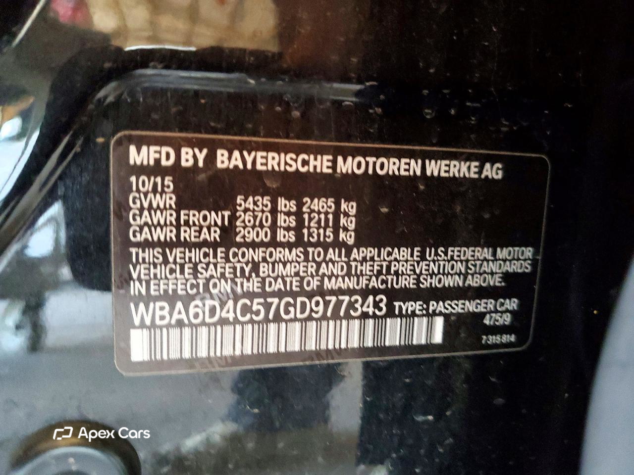 BMW Series 6 2016