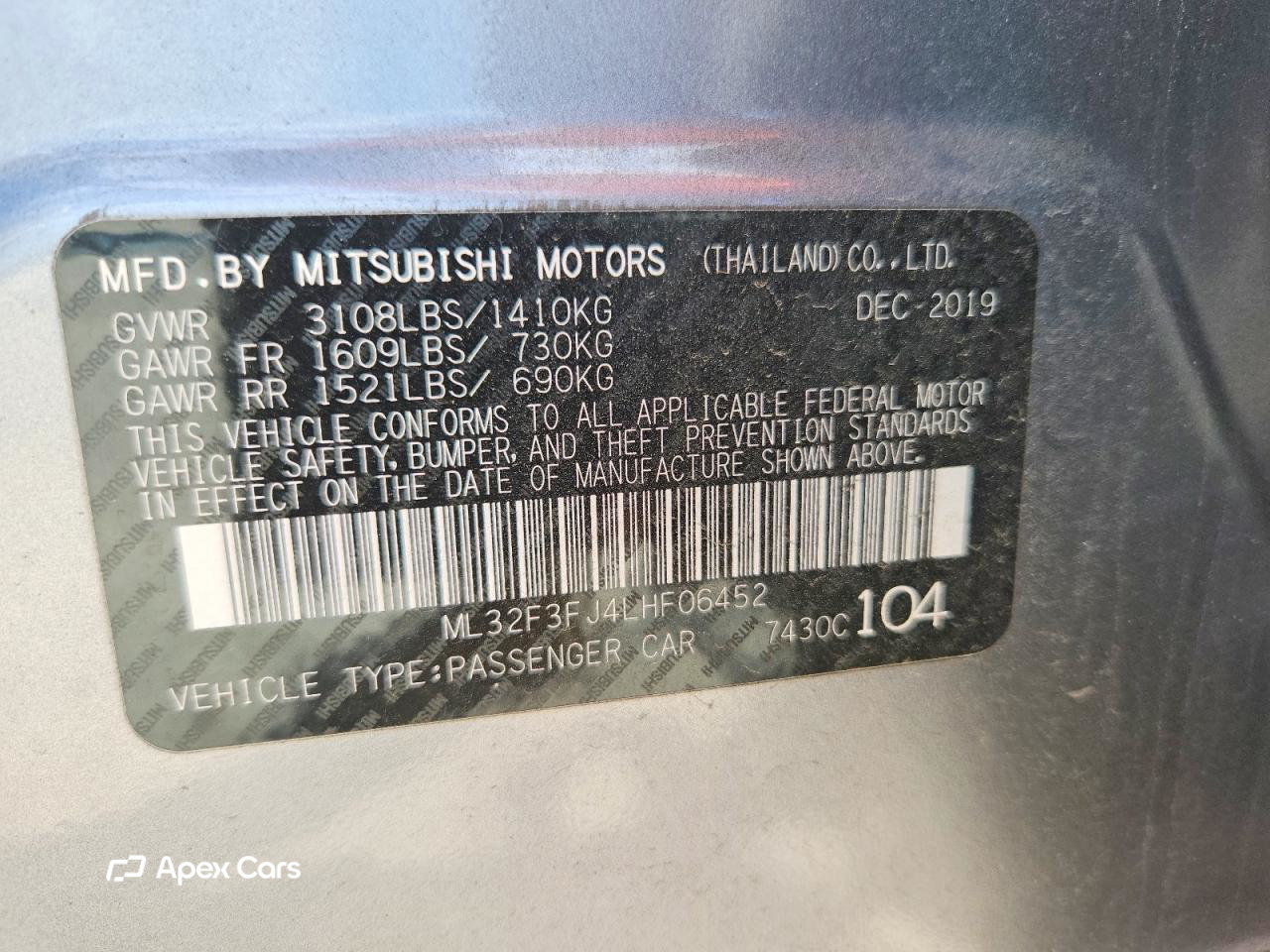 Mitsubishi Mirage 2020