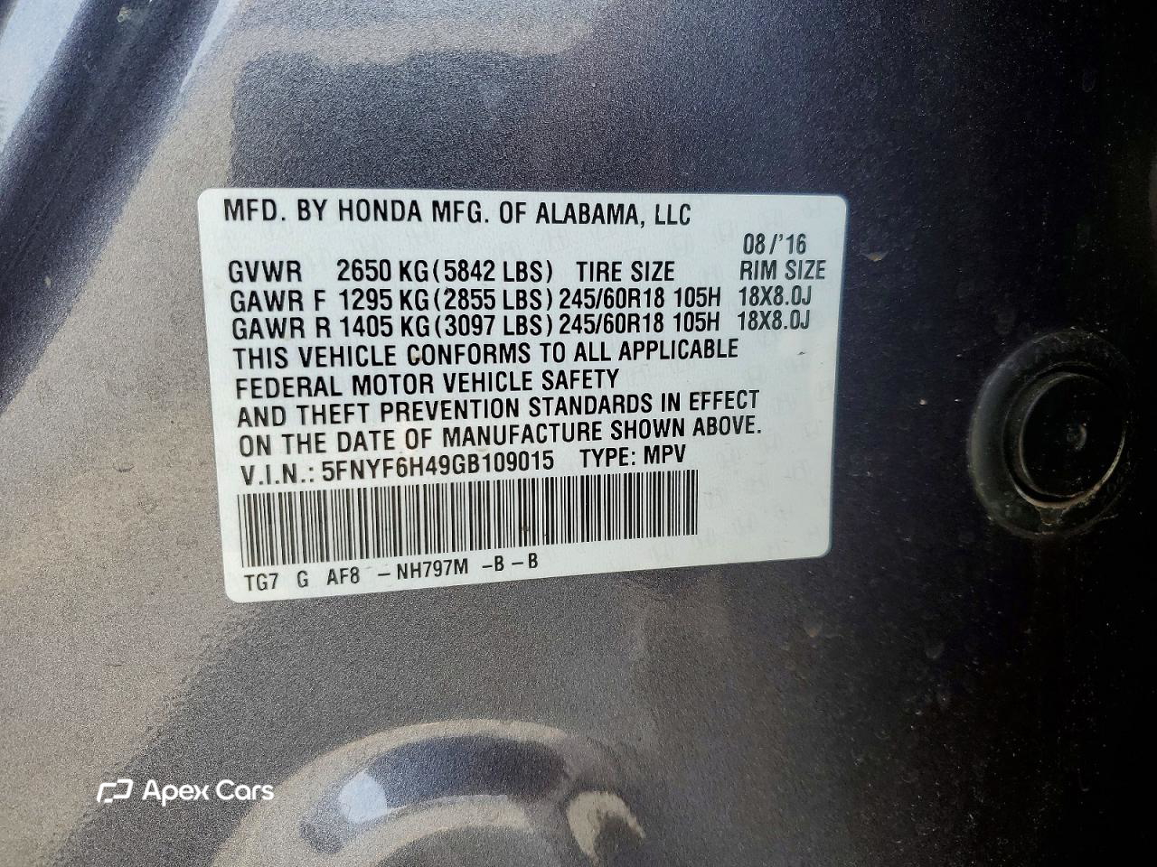 Honda Pilot 2016