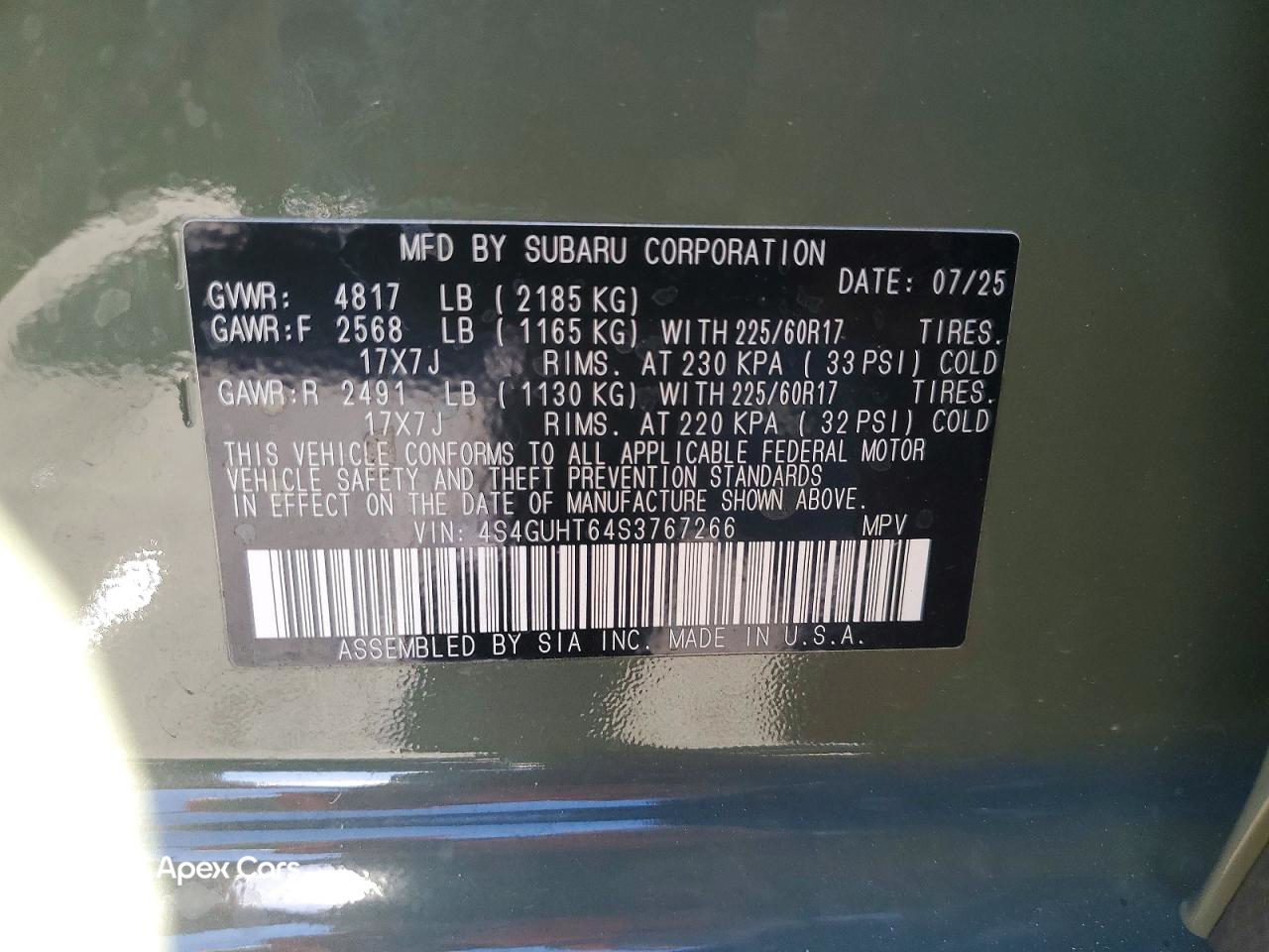 Subaru XV 2025