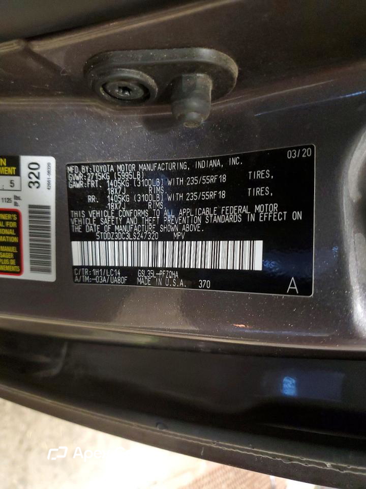 Toyota Sienna 2020