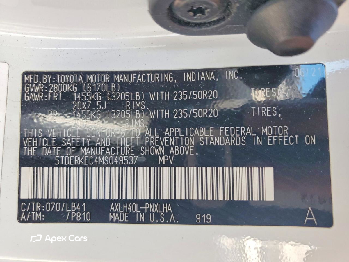 Toyota Sienna 2021