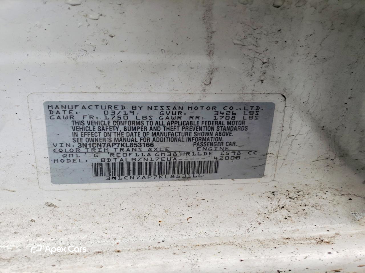 Nissan Versa 2019