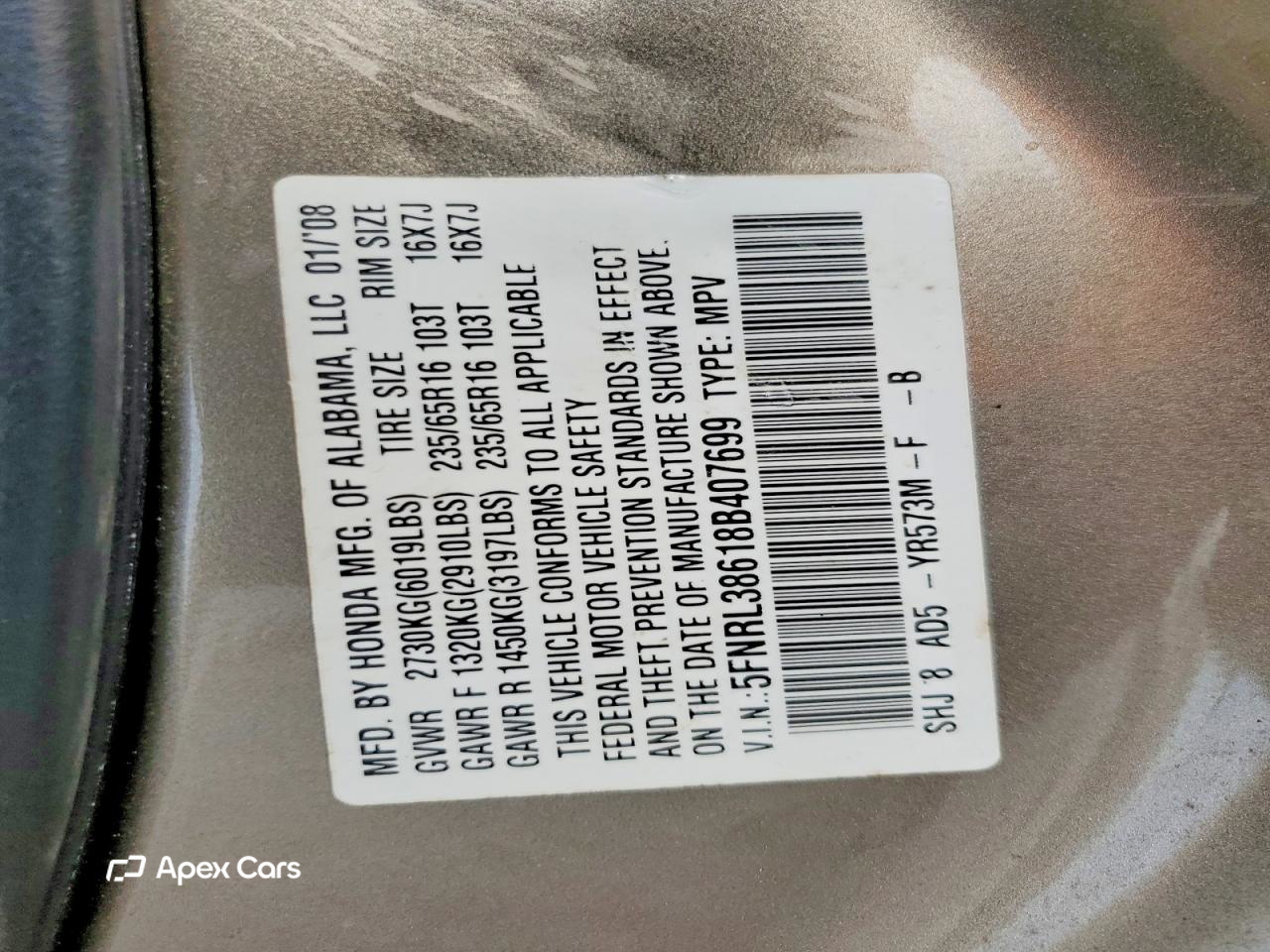 Honda Odyssey 2008