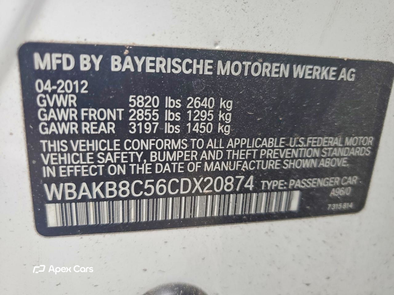 BMW Series 7 2012