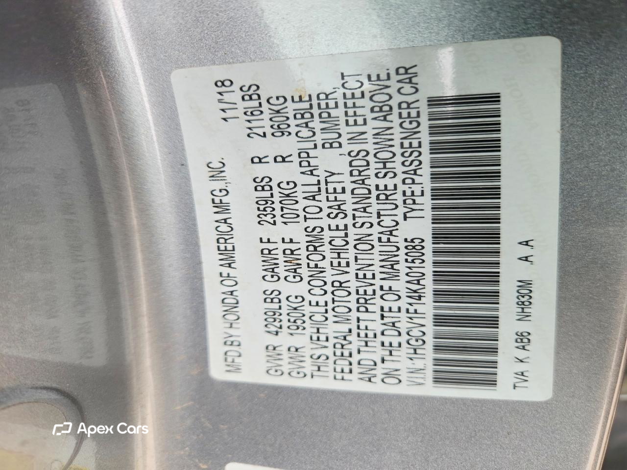 Honda Accord 2019