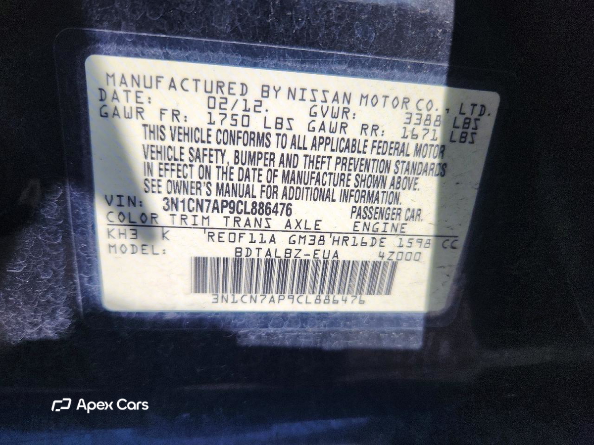 Nissan Versa 2012
