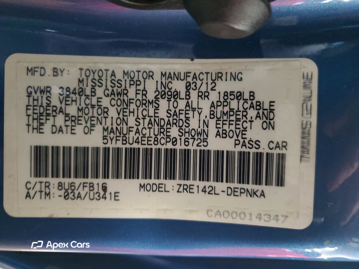Toyota Corolla 2012